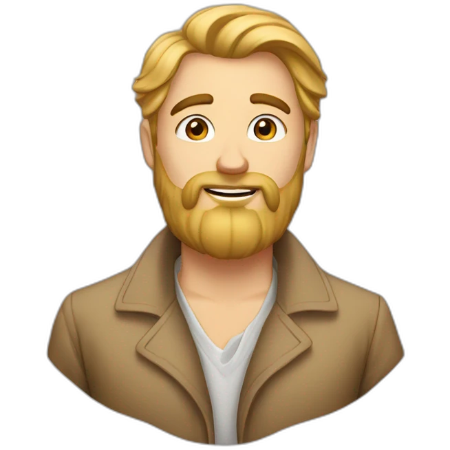 Belle blonde homme barbu emoji