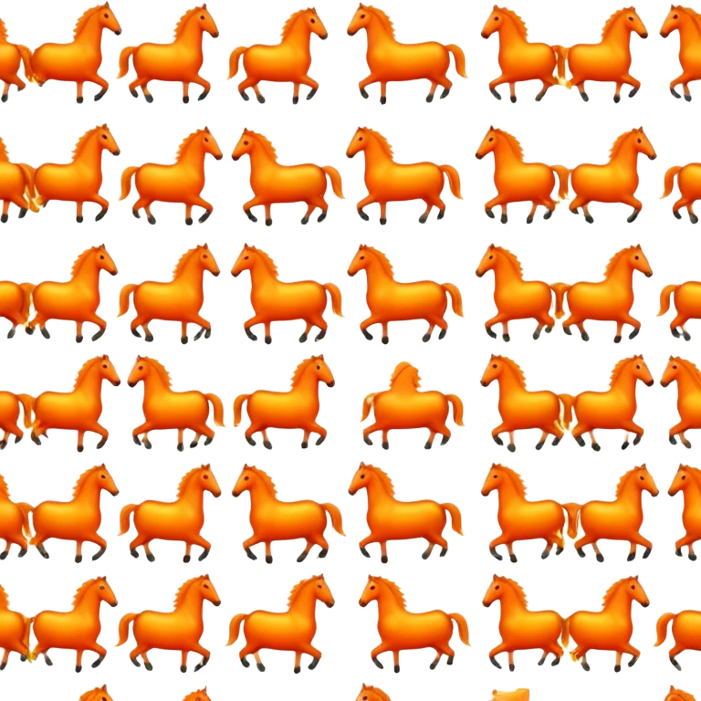 Orange horse studs emoji