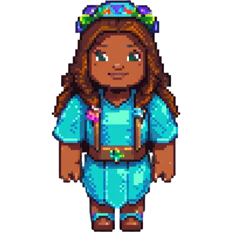 Nicole Byer as a Minecraft character emoji