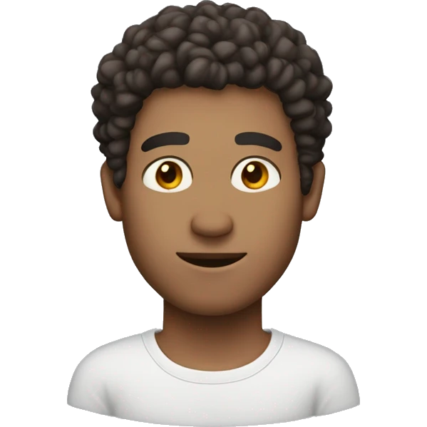 He is a white-skinned man with slightly curly hair and brown eyes that reach his eyebrows. He has hoop earrings in his ears and has long eyelashes. emoji