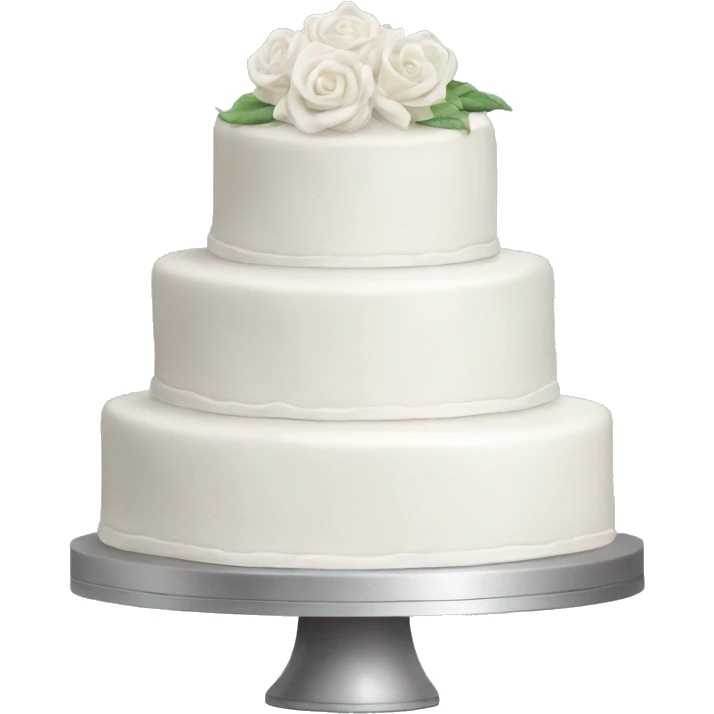 Realistic white wedding cake emoji
