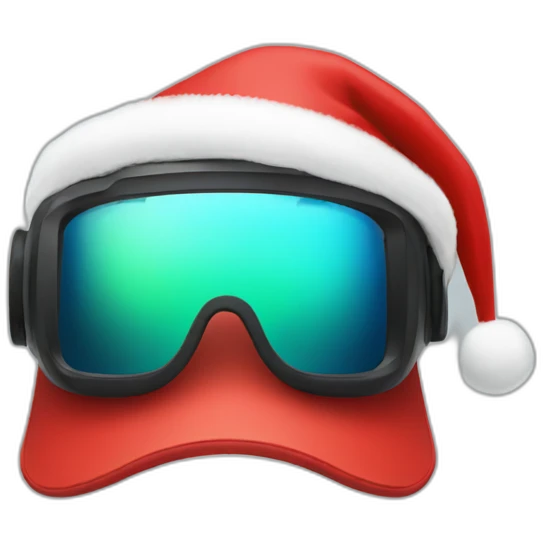 christmas hat vr headset emoji