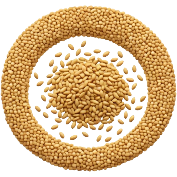 a handful of scattered sesame seeds emoji