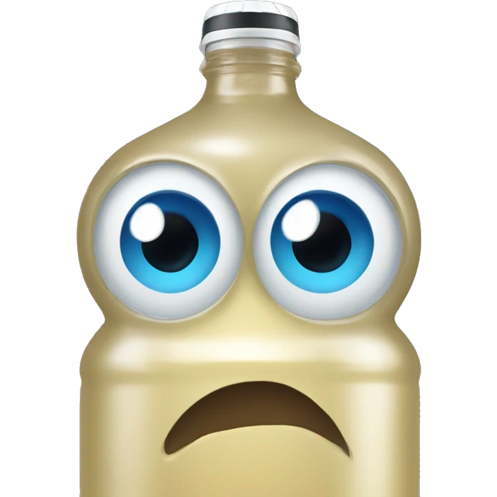 water bottle with eyes emoji
