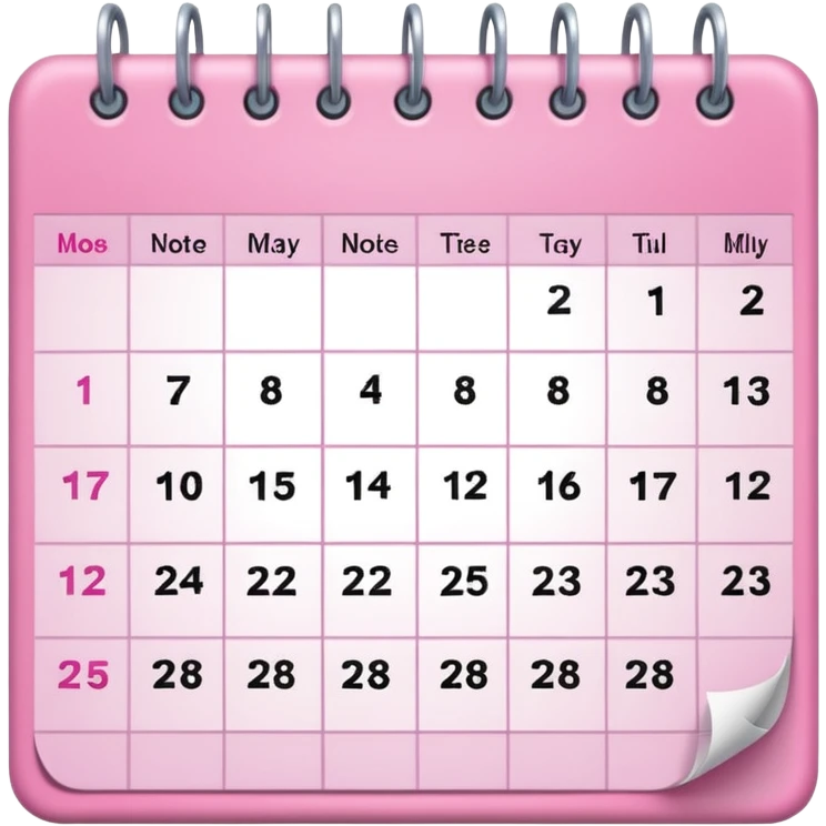 Pink calendar  emoji