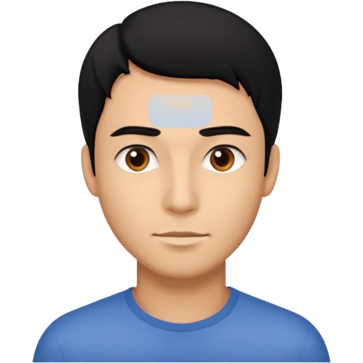 cabelo liso homen emoji