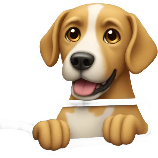 Dog driving a bus emoji