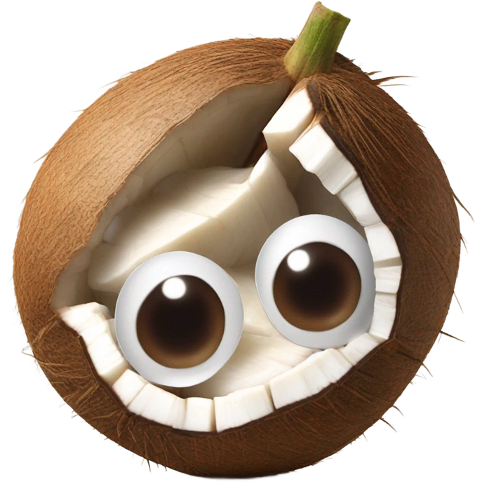 3d coconut emoji