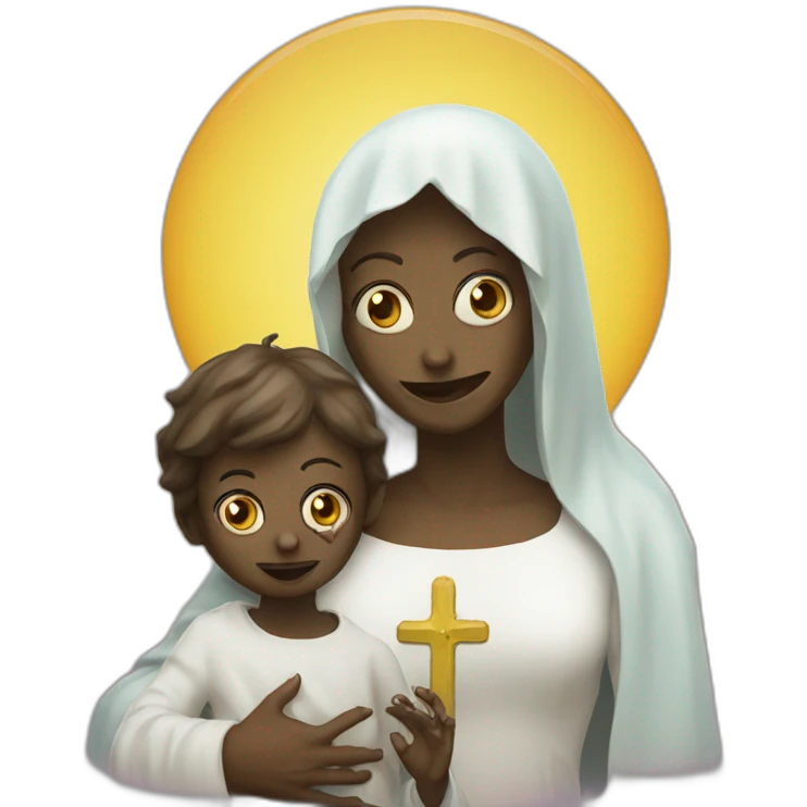 mother mary with a child zombie emoji