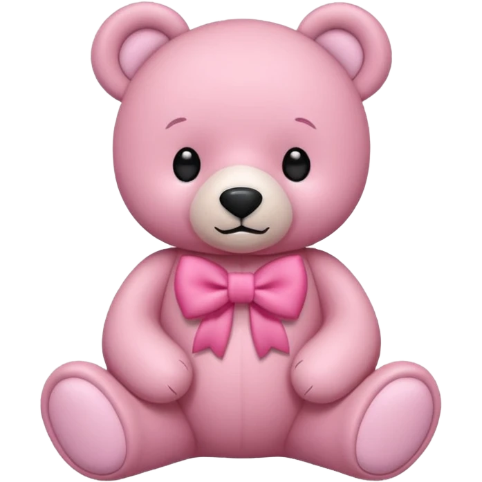 Pink bow bear emoji