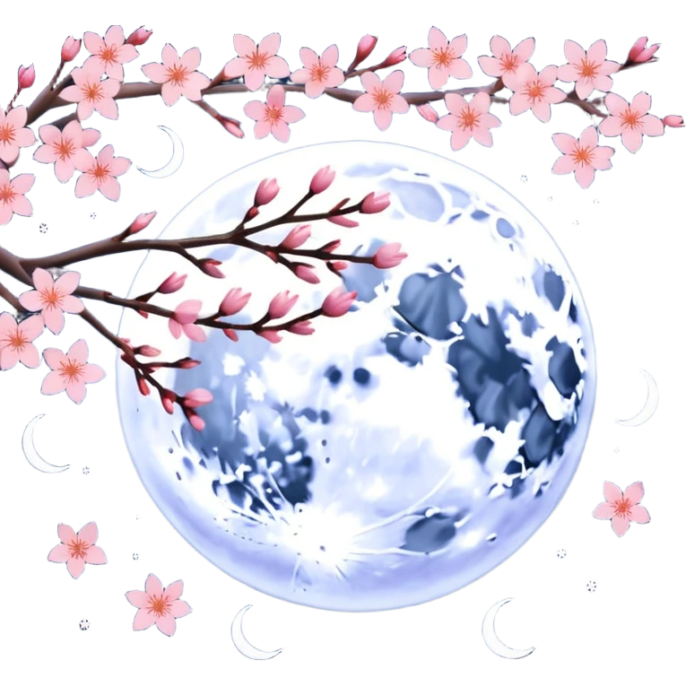 moon sakura emoji