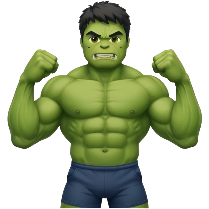 Hulk flexing his muscles  emoji