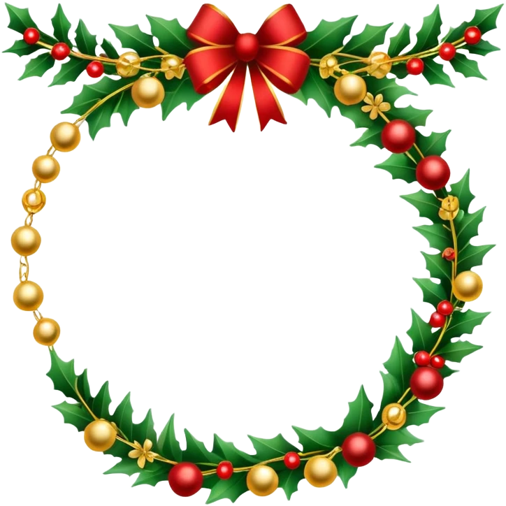 decorative holiday garland emoji