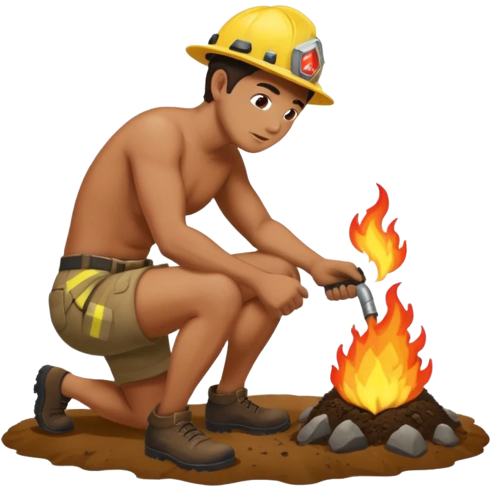 Man trying to get the fire off while rubbing his butt in the tracks emoji