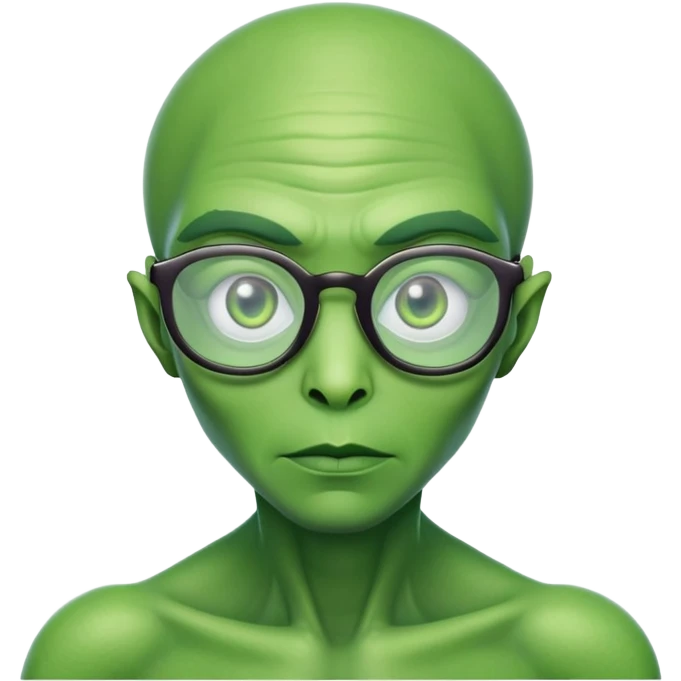 Alien with glasses emoji