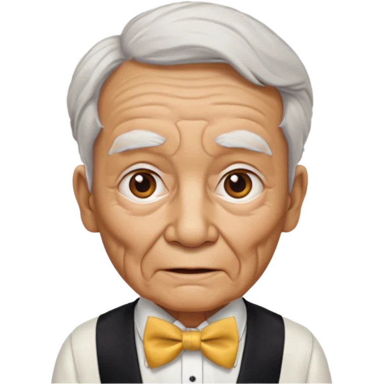 Prehistory elderly with bowtie emoji