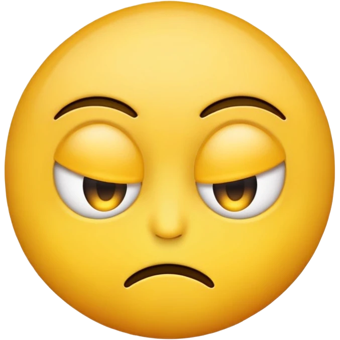 yellow emoji with one eye little closed as they are annoyed emoji