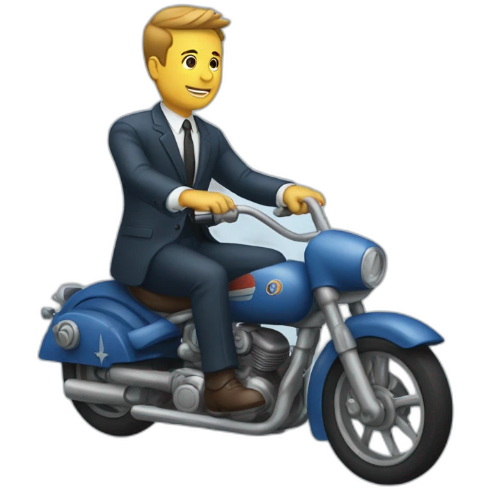 suit man ridding bluet rocket emoji