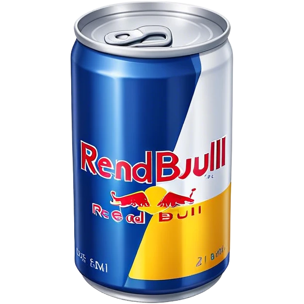 Blue can of Redbull emoji