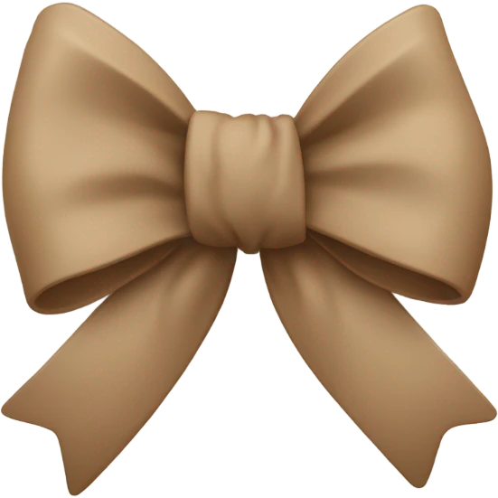 beige bow and brown bow  emoji