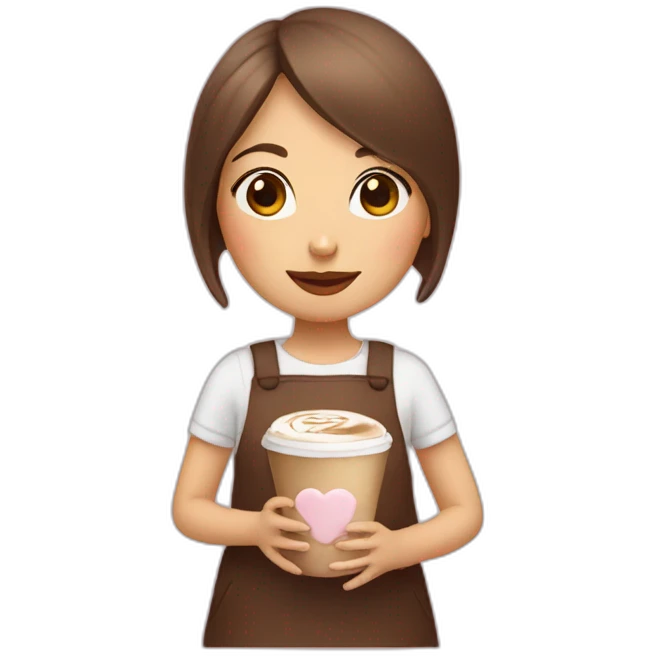 girl with cappuchinno and mochi emoji