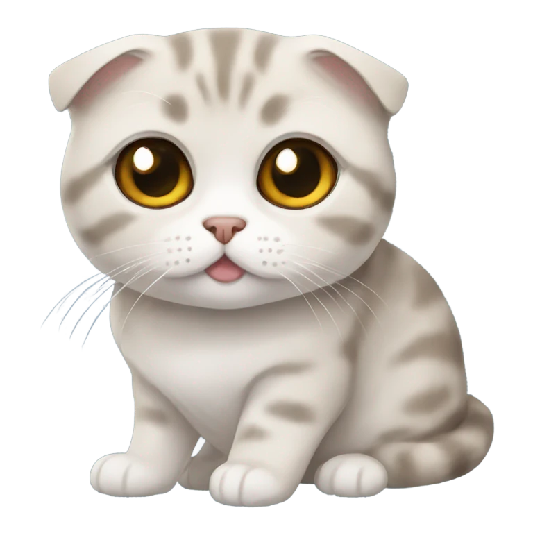 Scottish fold cat emoji