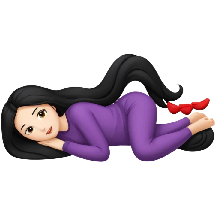 woman laying on her side emoji