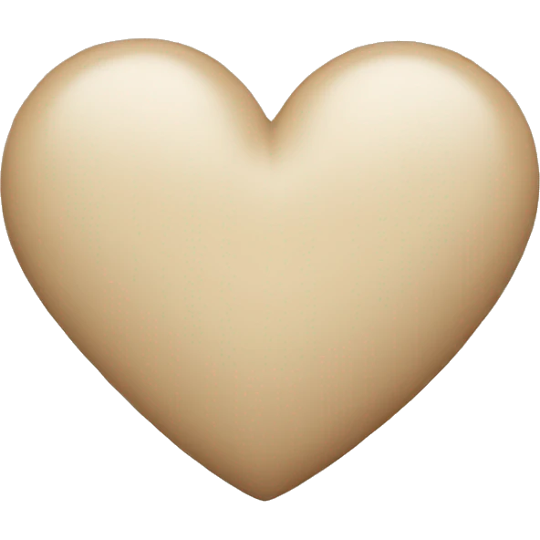 Beige heart  emoji