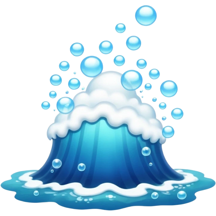 An ocean with a lot of bubbles errupting from it emoji