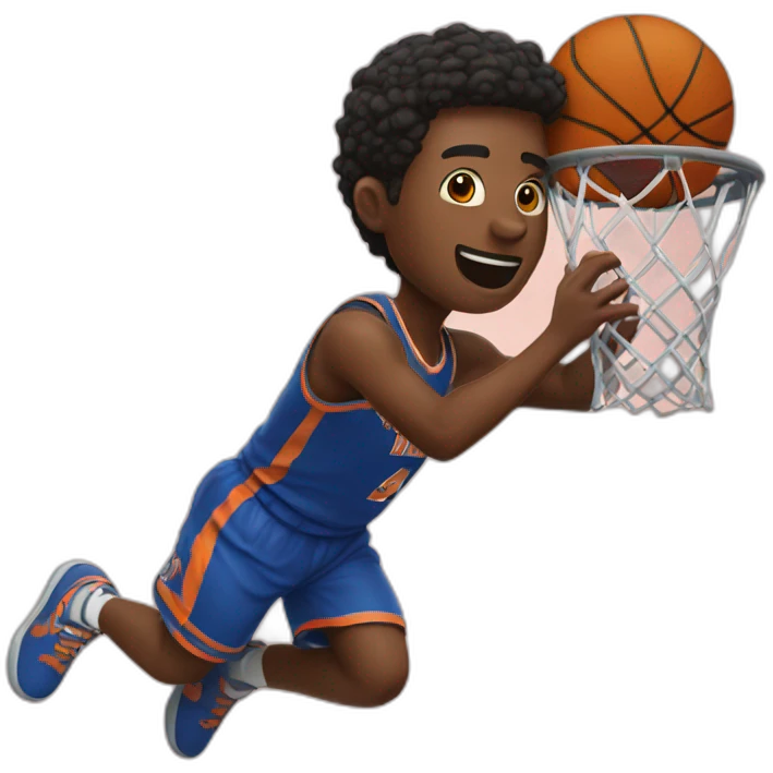 A guy dunking  emoji