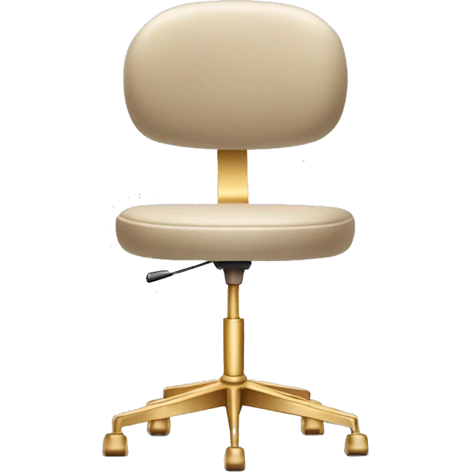 Beige desk chair gold legs, modern style emoji