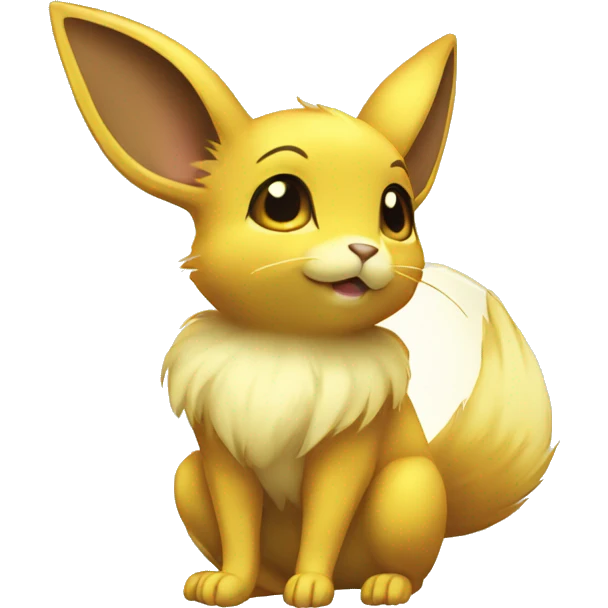 Shiny Yellow Electric Mouse Eevee emoji