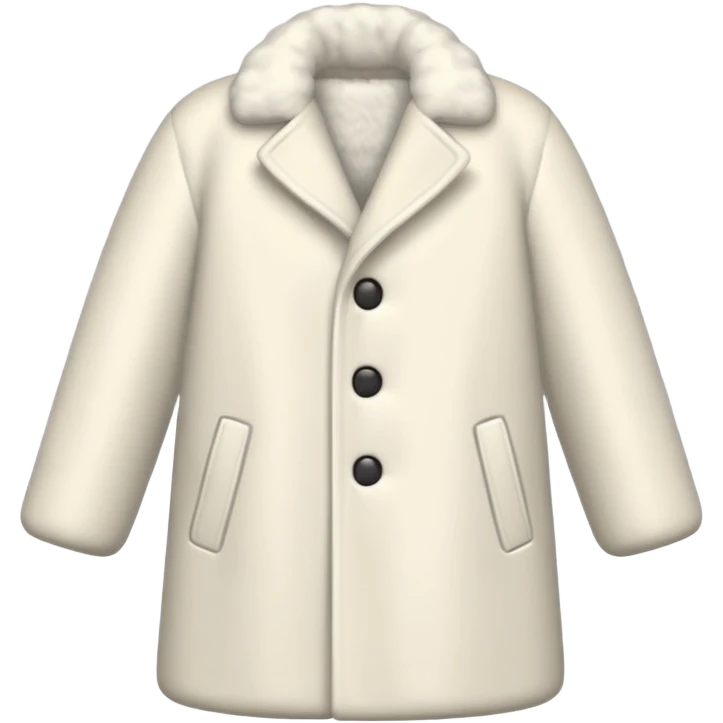 a white winter coat emoji