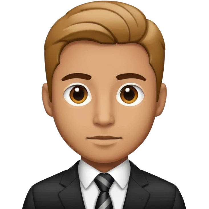 man wearing a suit with black horizontal stripes emoji