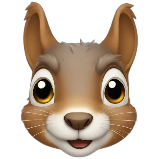 A squirrel with tears in his eyes emoji