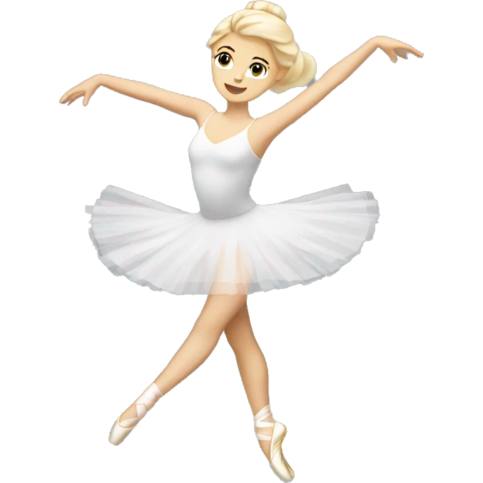 White blonde ballerina dancing emoji