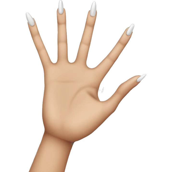 Hand with long nails emoji