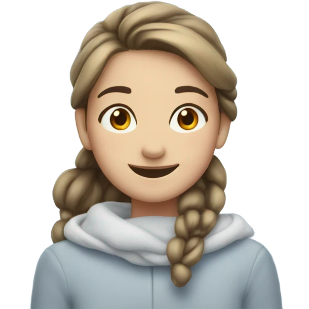 smiling girl in snowflakes emoji