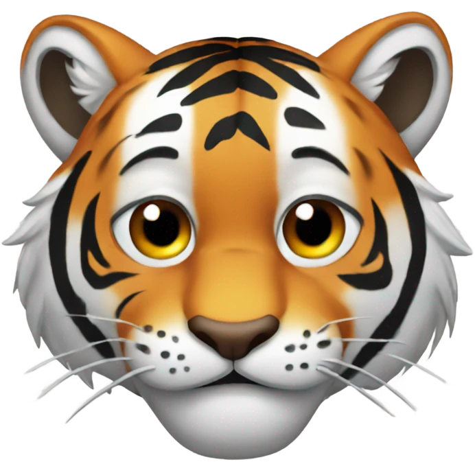 Tiger winking emoji