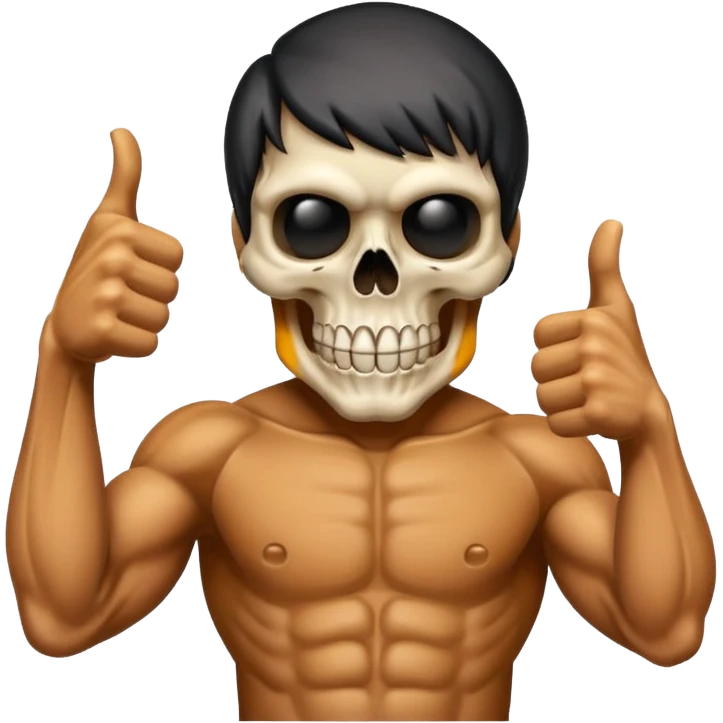 Skull punisher giving thumbs up emoji