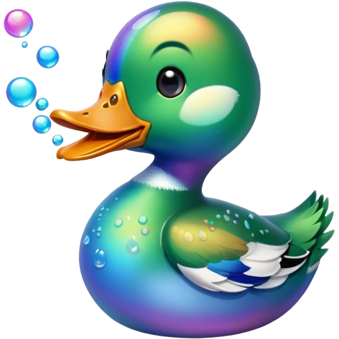 Duck bubbles emoji