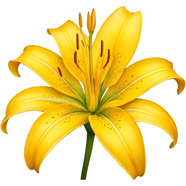 Yellow lily emoji