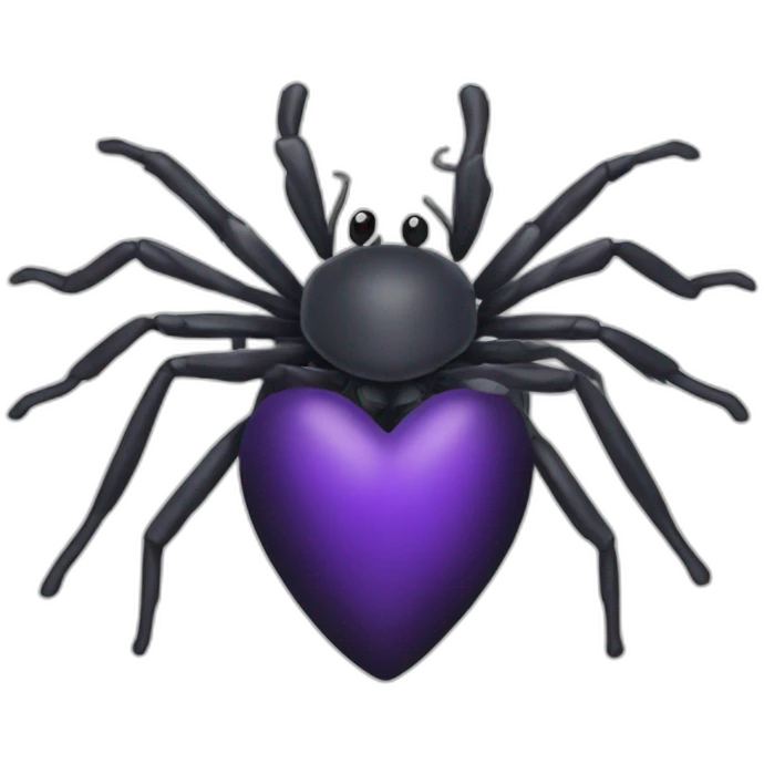 araignée coeur emoji