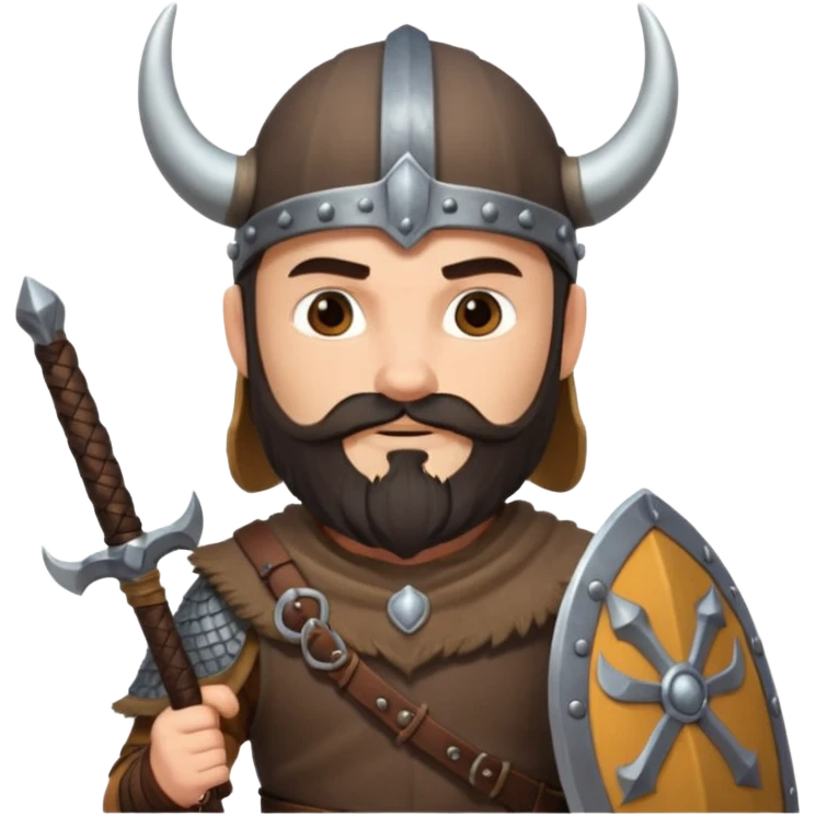 viking rider with dark beard emoji