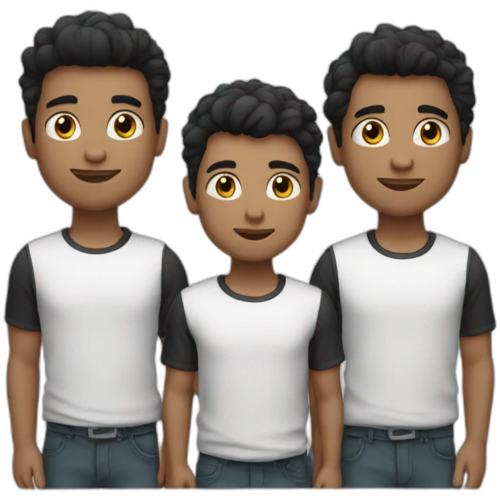 2 older brothers white ad black hair emoji