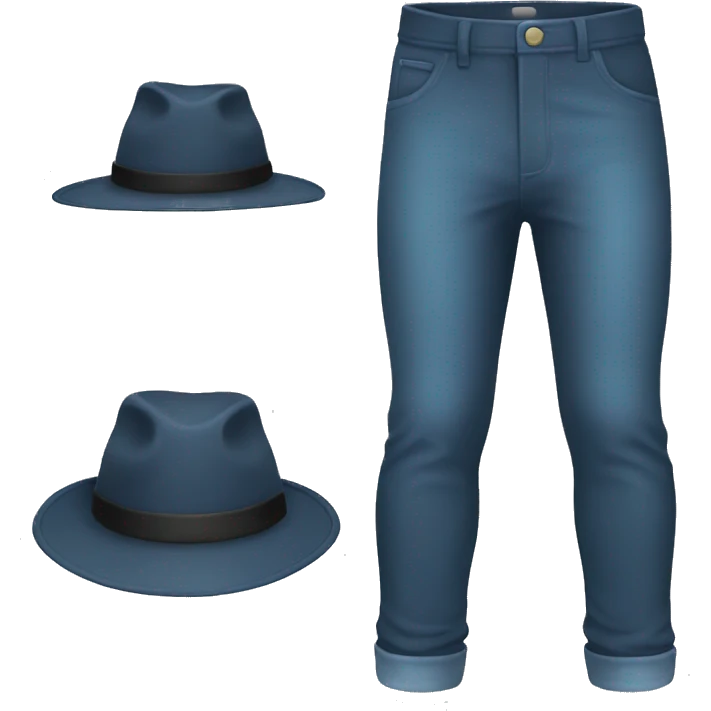 Pants with a hat emoji
