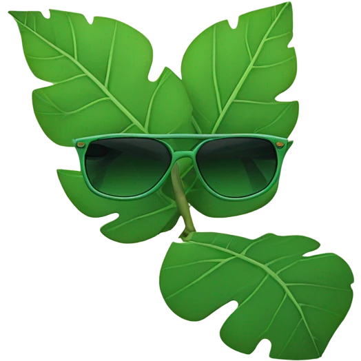 Fiddle leaf fig sun glasses emoji