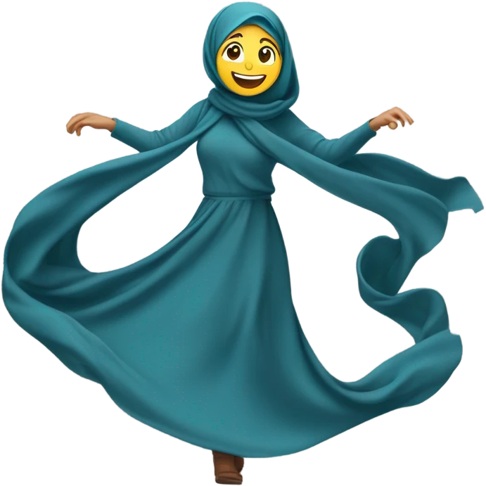 Hijabi girl spiraling emoji