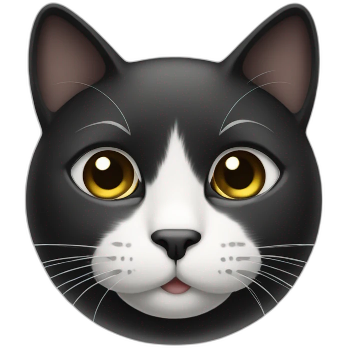 cute-fat-black-and-white-cat emoji
