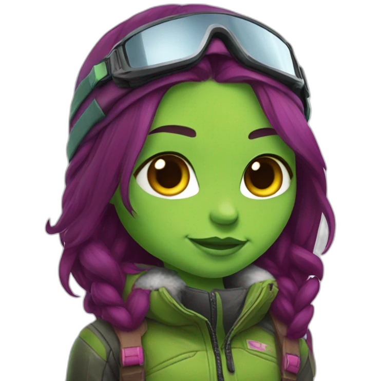Gamora snowboard emoji